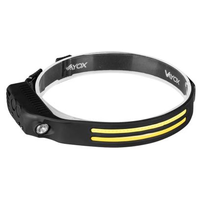 LED Pritemdomas įkraunamas galvos žibintas su jutikliu 3xLED/5V IP44 300 blizgus 1200 mAh