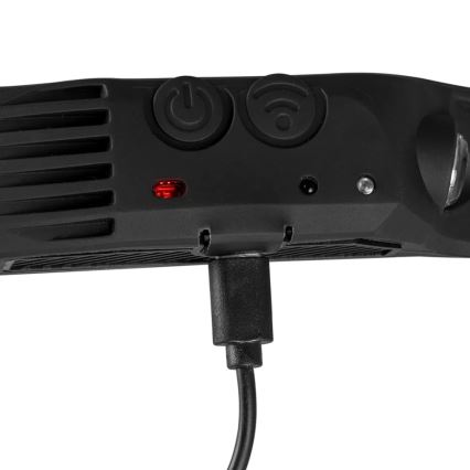 LED Pritemdomas įkraunamas galvos žibintas su jutikliu 3xLED/5V IP44 300 blizgus 1200 mAh