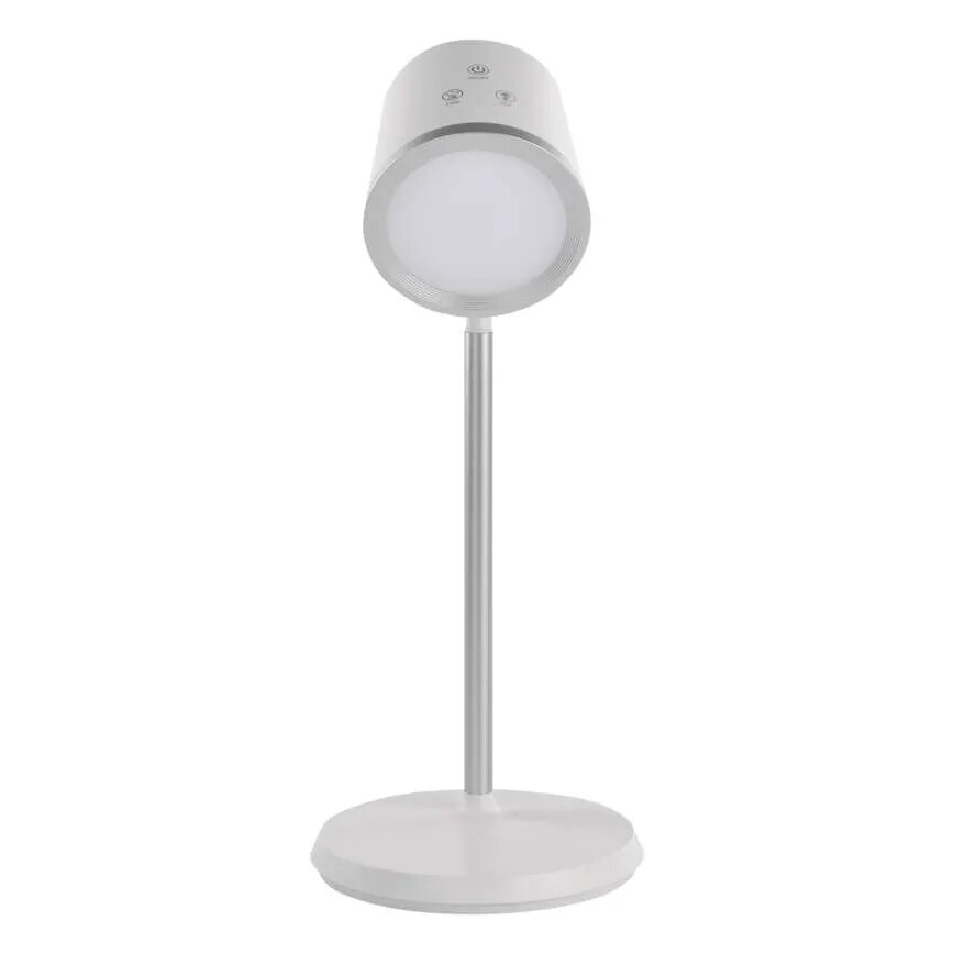 LED Pritemdomas įkraunamas stalinis šviestuvas 4in1 LED/6W/3,7V 3000K/4000K/6500K 1500mAh balta