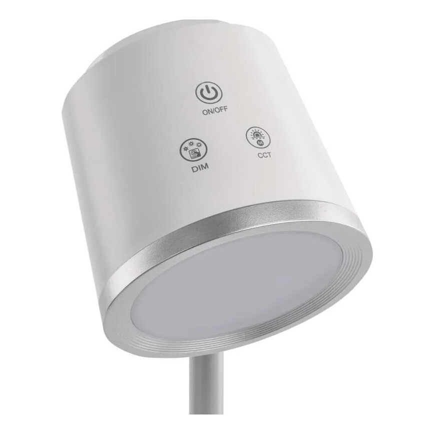 LED Pritemdomas įkraunamas stalinis šviestuvas 4in1 LED/6W/3,7V 3000K/4000K/6500K 1500mAh balta