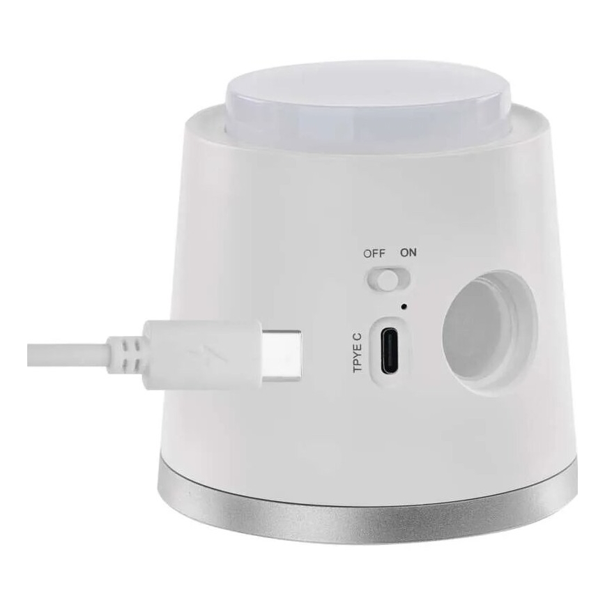 LED Pritemdomas įkraunamas stalinis šviestuvas 4in1 LED/6W/3,7V 3000K/4000K/6500K 1500mAh balta