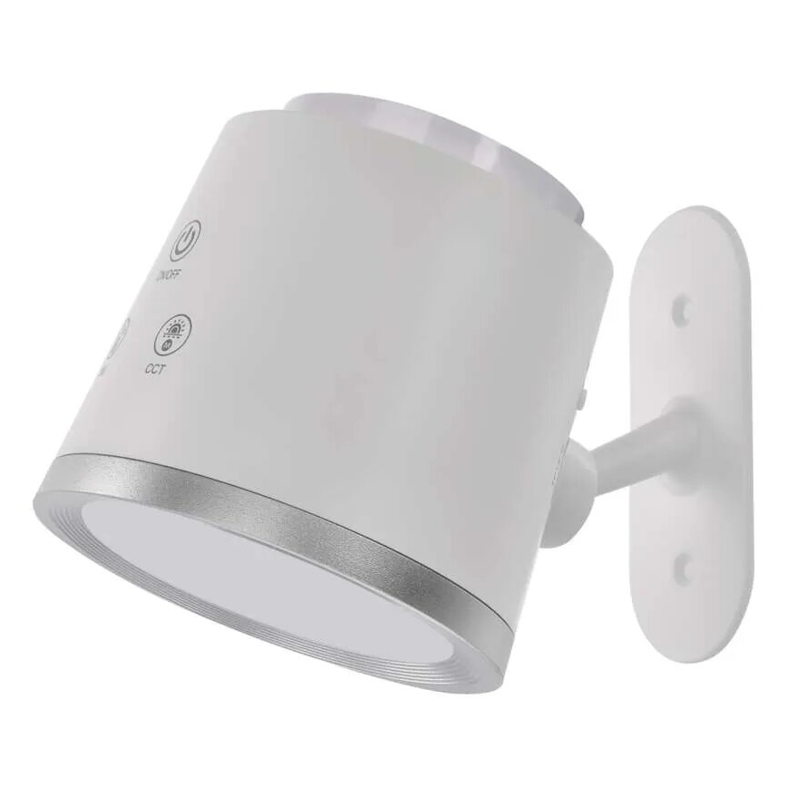 LED Pritemdomas įkraunamas stalinis šviestuvas 4in1 LED/6W/3,7V 3000K/4000K/6500K 1500mAh balta