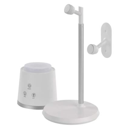 LED Pritemdomas įkraunamas stalinis šviestuvas 4in1 LED/6W/3,7V 3000K/4000K/6500K 1500mAh balta