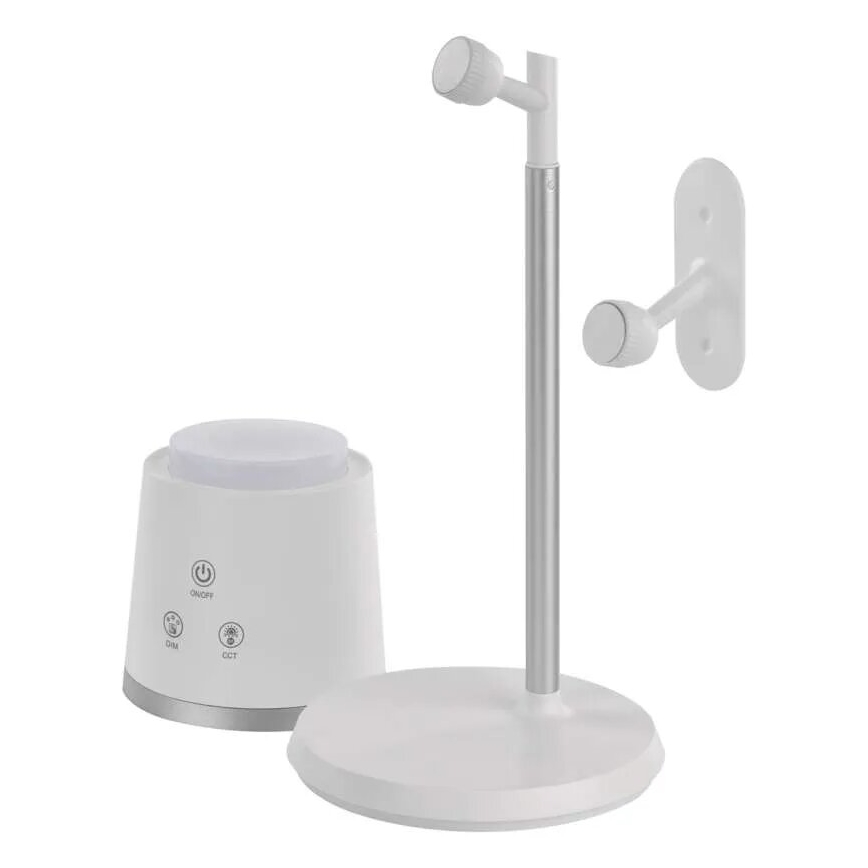 LED Pritemdomas įkraunamas stalinis šviestuvas 4in1 LED/6W/3,7V 3000K/4000K/6500K 1500mAh balta