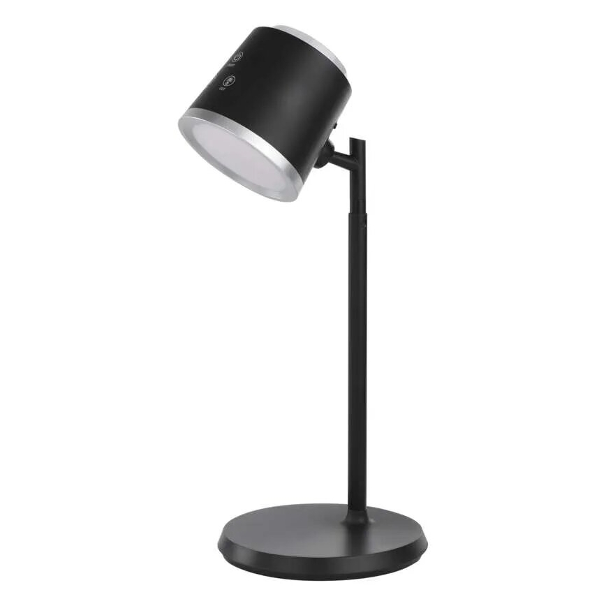 LED Pritemdomas įkraunamas stalinis šviestuvas 4in1 LED/6W/3,7V 3000K/4000K/6500K 1500mAh juoda
