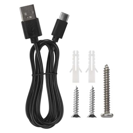 LED Pritemdomas įkraunamas stalinis šviestuvas 4in1 LED/6W/3,7V 3000K/4000K/6500K 1500mAh juoda