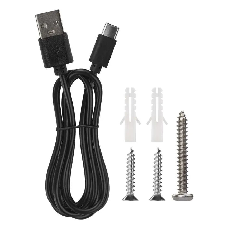 LED Pritemdomas įkraunamas stalinis šviestuvas 4in1 LED/6W/3,7V 3000K/4000K/6500K 1500mAh juoda
