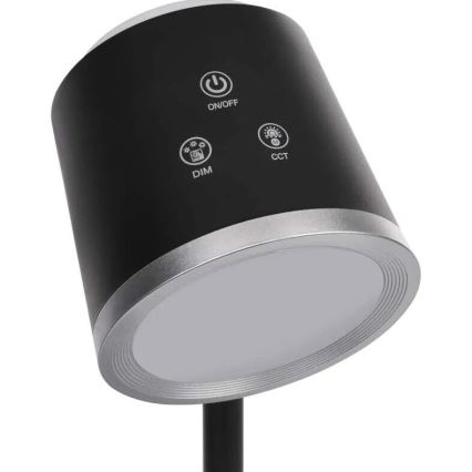 LED Pritemdomas įkraunamas stalinis šviestuvas 4in1 LED/6W/3,7V 3000K/4000K/6500K 1500mAh juoda