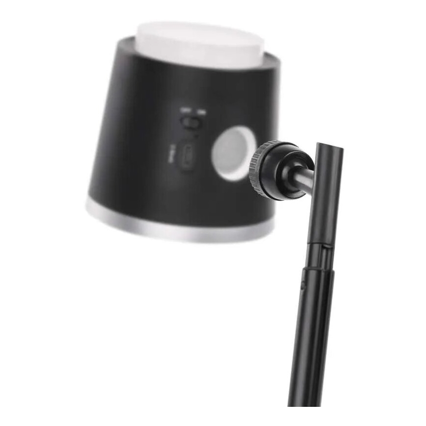 LED Pritemdomas įkraunamas stalinis šviestuvas 4in1 LED/6W/3,7V 3000K/4000K/6500K 1500mAh juoda