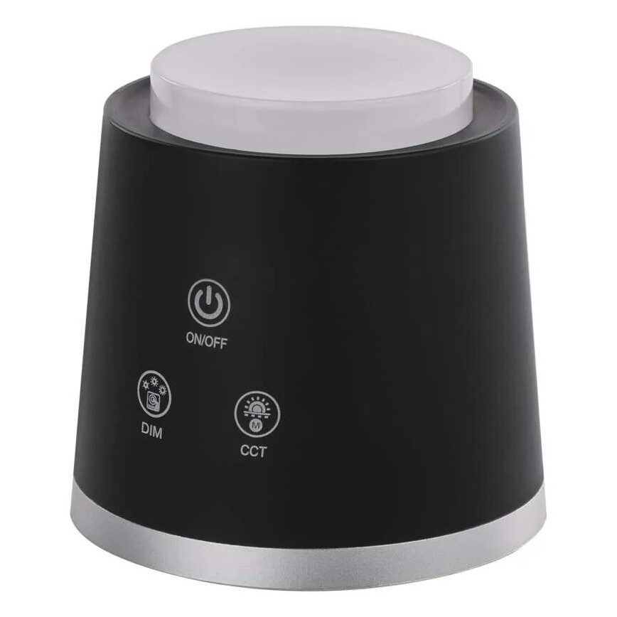 LED Pritemdomas įkraunamas stalinis šviestuvas 4in1 LED/6W/3,7V 3000K/4000K/6500K 1500mAh juoda