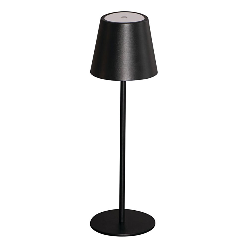 LED Pritemdomas įkraunamas stalinis šviestuvas INITA LED/1,2W/1800 mAh IP54 juoda