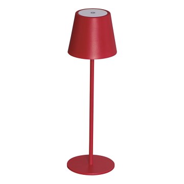 LED Pritemdomas įkraunamas stalinis šviestuvas INITA LED/1,2W/1800 mAh IP54 raudona