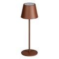 LED Pritemdomas įkraunamas stalinis šviestuvas INITA LED/1,2W/1800 mAh IP54 ruda