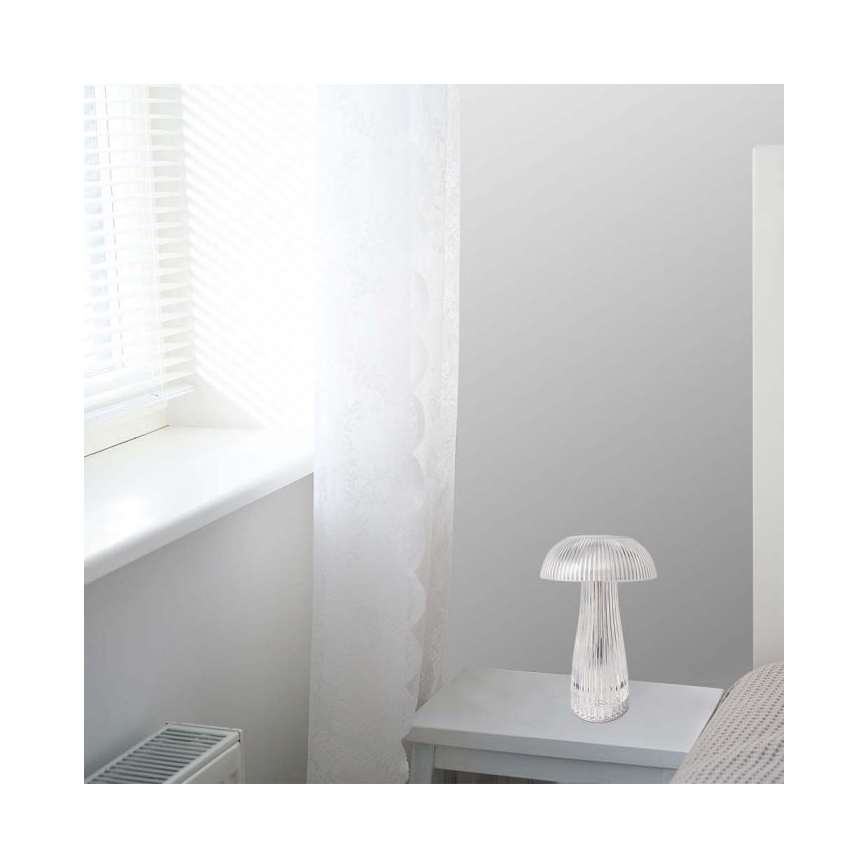 LED Pritemdoma įkraunama jutiklinė stalinė lempa LED/1W/5V 3000-6000K 1800 mAh permatoma
