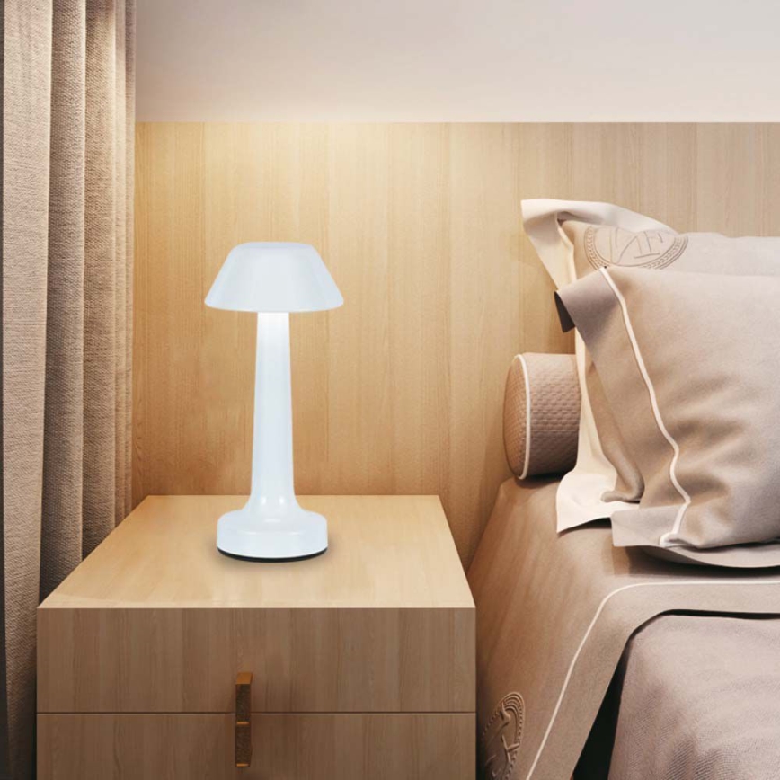 LED Pritemdoma įkraunama jutiklinė stalinė lempa LED/1W/5V 3000-6000K 1800 mAh balta