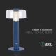 LED Pritemdoma įkraunama jutiklinė stalinė lempa LED/1W/5V 3000K 1800 mAh mėlyna
