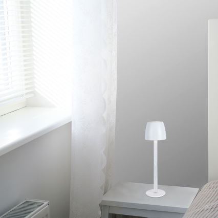 LED Pritemdoma įkraunama jutiklinė stalinė lempa LED/3W/5V 3000K 1800 mAh balta