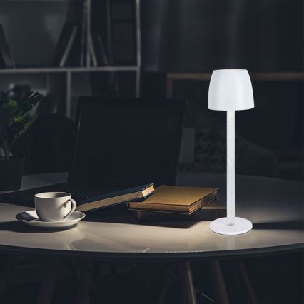 LED Pritemdoma įkraunama jutiklinė stalinė lempa LED/3W/5V 3000K 1800 mAh juoda