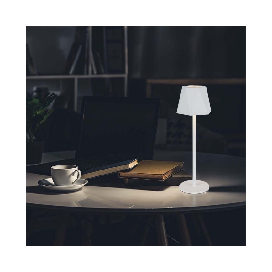 LED Pritemdoma įkraunama jutiklinė stalinė lempa LED/4W/5V 3000-6000K 1800 mAh balta