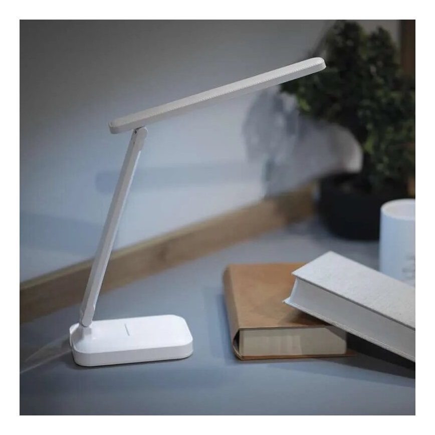LED Pritemdomas įkraunamas stalinis šviestuvas LED/5W/3,7V 3000K/4000K/6500K 800mAh balta