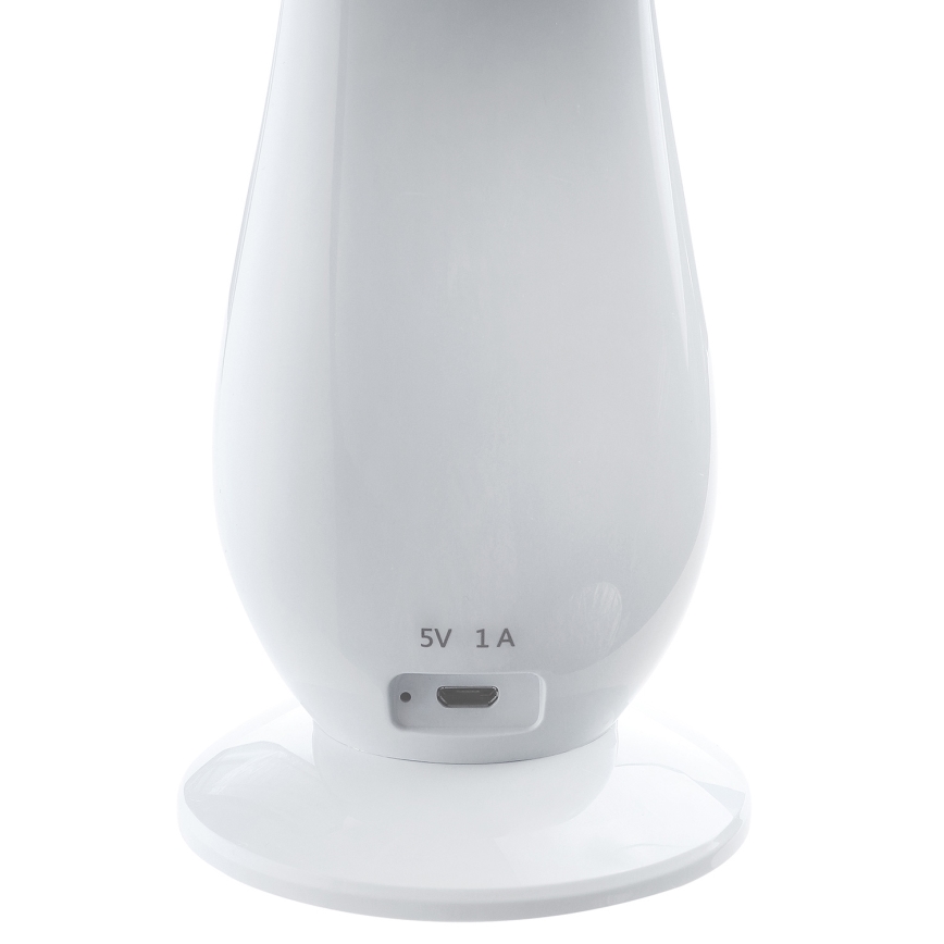 LED Pritemdomas įkraunamas stalinis šviestuvas LILLY LED/4W/5V 1200 mAh balta