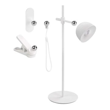 LED Pritemdomas įkraunamas stalinis šviestuvas magnetinis 4in1 LED/4,2W/3,7V 4000K 1200mAh balta
