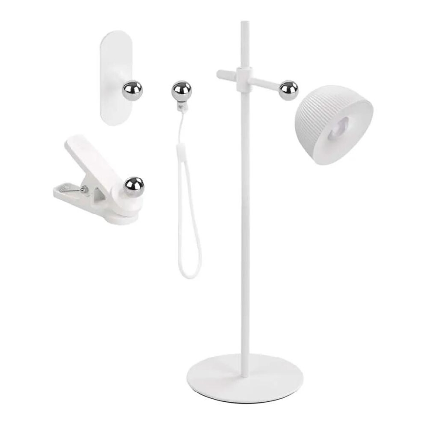 LED Pritemdomas įkraunamas stalinis šviestuvas magnetinis 4in1 LED/4,2W/3,7V 4000K 1200mAh balta