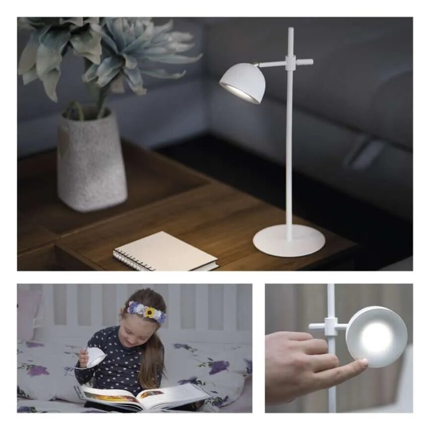 LED Pritemdomas įkraunamas stalinis šviestuvas magnetinis 4in1 LED/4,2W/3,7V 4000K 1200mAh balta