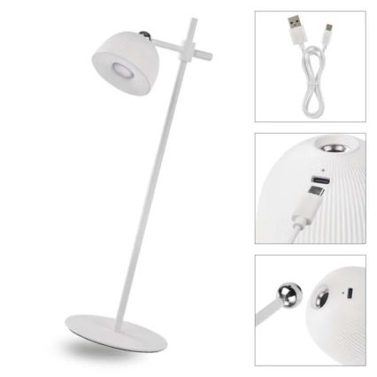 LED Pritemdomas įkraunamas stalinis šviestuvas magnetinis 4in1 LED/4,2W/3,7V 4000K 1200mAh balta