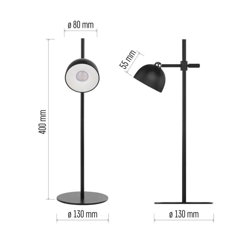 LED Pritemdomas įkraunamas stalinis šviestuvas magnetinis 4in1 LED/4,2W/3,7V 4000K 1200mAh juoda