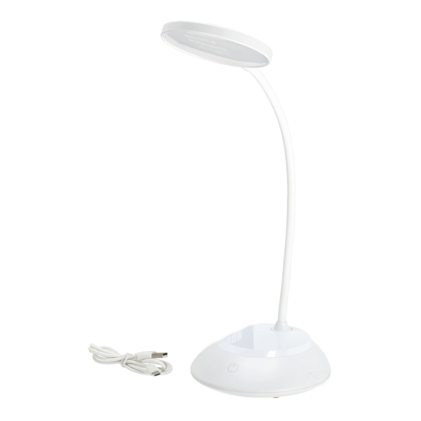 LED Pritemdomas įkraunamas stalinis šviestuvas VISUA LED/5W/5V 3000-5000K 1200 mAh balta