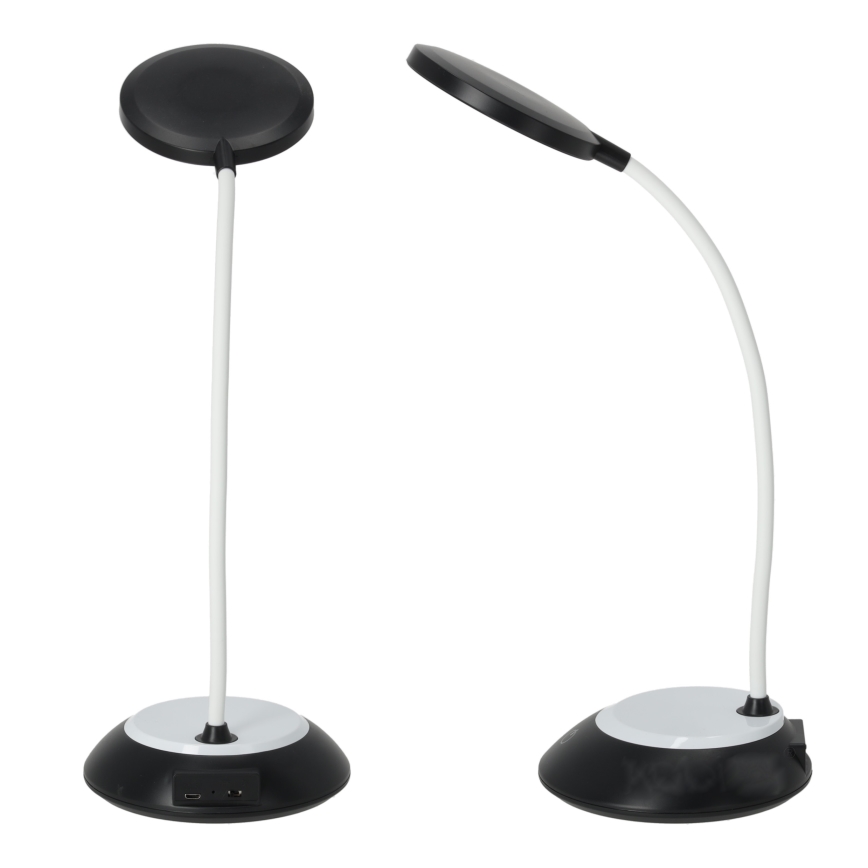 LED Pritemdomas įkraunamas stalinis šviestuvas VISUA LED/5W/5V 3000-5000K 1200 mAh juoda