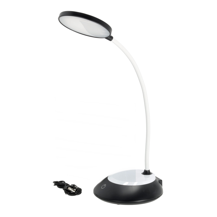 LED Pritemdomas įkraunamas stalinis šviestuvas VISUA LED/5W/5V 3000-5000K 1200 mAh juoda