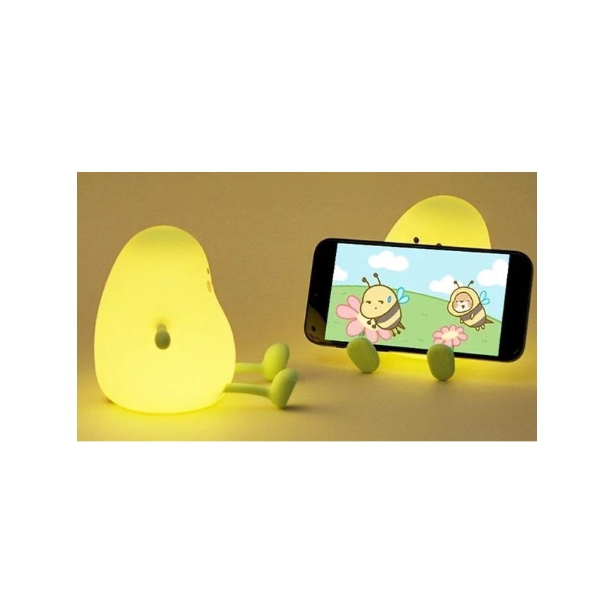 LED Pritemdomas įkraunamas vaikiškas naktinis šviestuvas LED/1W/5V 3000K 800 mAh mango