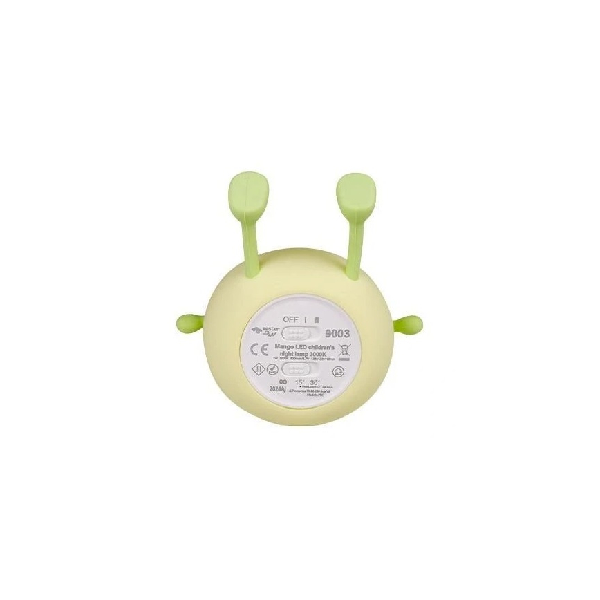 LED Pritemdomas įkraunamas vaikiškas naktinis šviestuvas LED/1W/5V 3000K 800 mAh mango