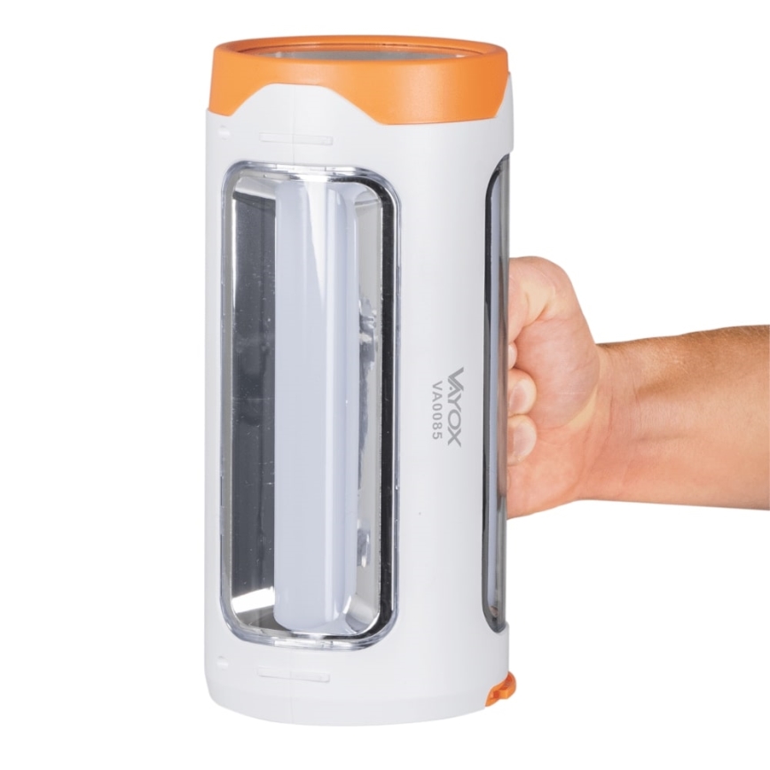 LED Pritemdomas įkraunamas žibintuvėlis 2in1 su maitinimo bloko funkcija LED/5W/230V 3500 mAh