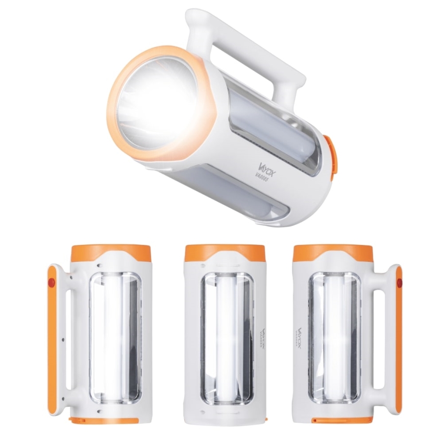 LED Pritemdomas įkraunamas žibintuvėlis 2in1 su maitinimo bloko funkcija LED/5W/230V 3500 mAh