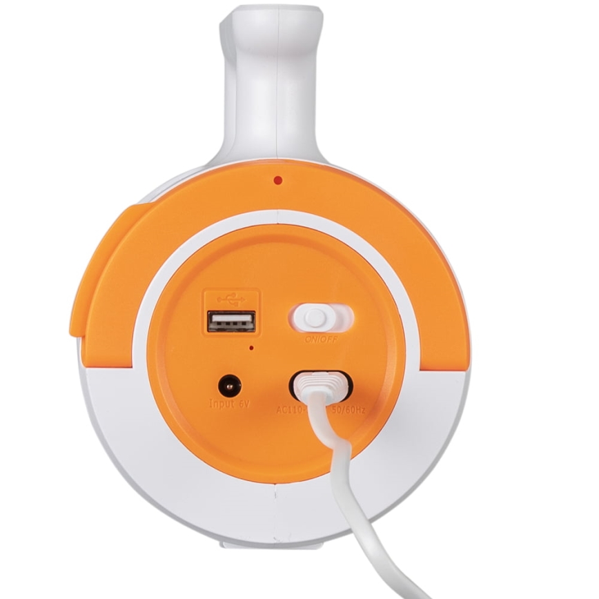 LED Pritemdomas įkraunamas žibintuvėlis 2in1 su maitinimo bloko funkcija LED/5W/230V 3500 mAh