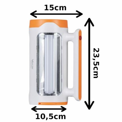 LED Pritemdomas įkraunamas žibintuvėlis 2in1 su maitinimo bloko funkcija LED/5W/230V 3500 mAh