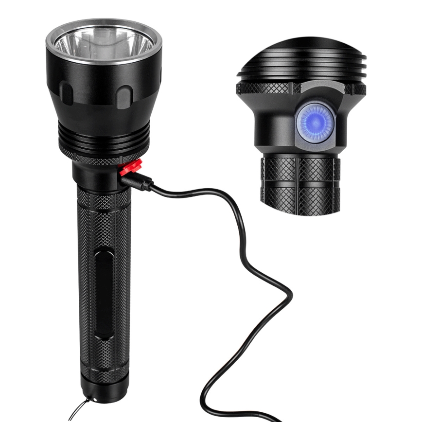 LED Pritemdomas įkraunamas žibintuvėlis LED/20W/5V IPX5 1570 blizgus 8400 mAh