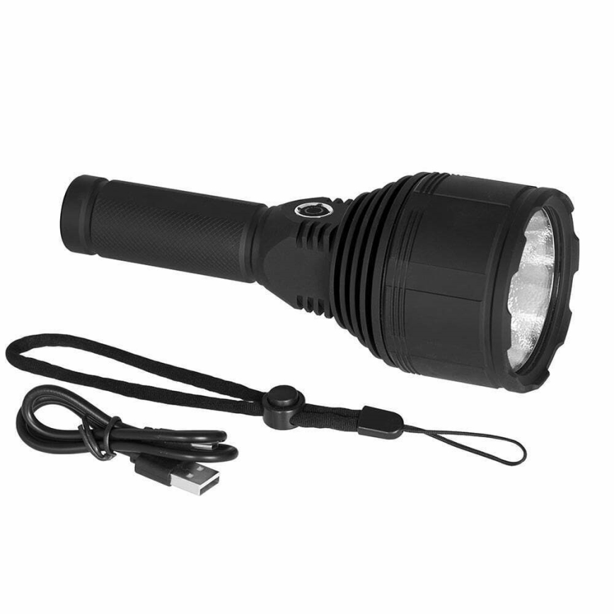 LED Pritemdomas įkraunamas žibintuvėlis LED/30W/5V IPX7 3000 blizgus 4200 mAh