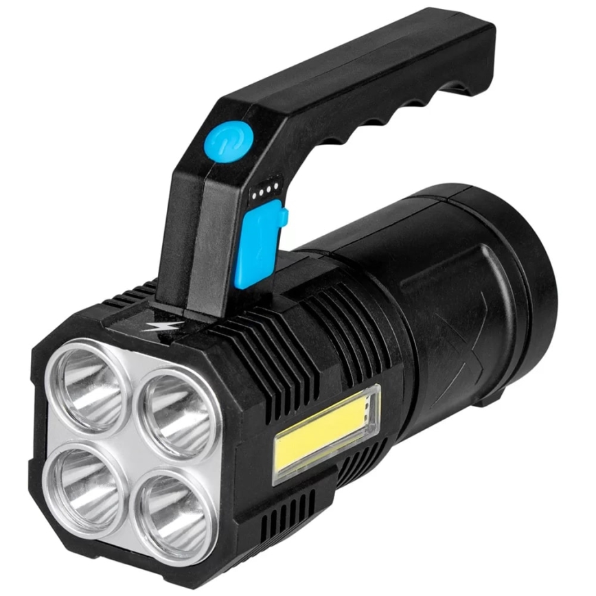 LED Pritemdomas įkraunamas žibintuvėlis LED/5V IPX4 250 blizgus 1200 mAh