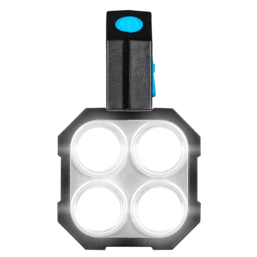 LED Pritemdomas įkraunamas žibintuvėlis LED/5V IPX4 250 blizgus 1200 mAh