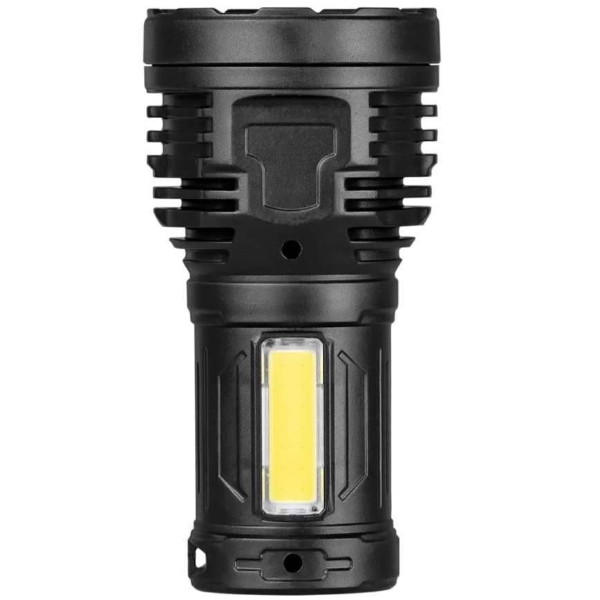 LED Pritemdomas įkraunamas žibintuvėlis LED/5V IPX4 600 blizgus 1200 mAh