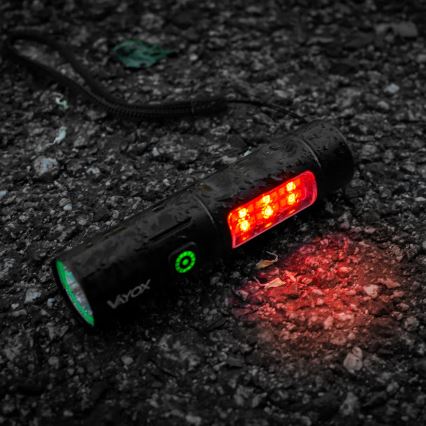 LED Pritemdomas įkraunamas žibintuvėlis su raudonas šviestuvas LED/5W/5V IPX4 250 blizgus 2000 mAh