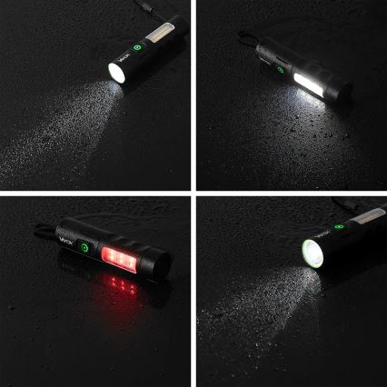 LED Pritemdomas įkraunamas žibintuvėlis su raudonas šviestuvas LED/5W/5V IPX4 250 blizgus 2000 mAh