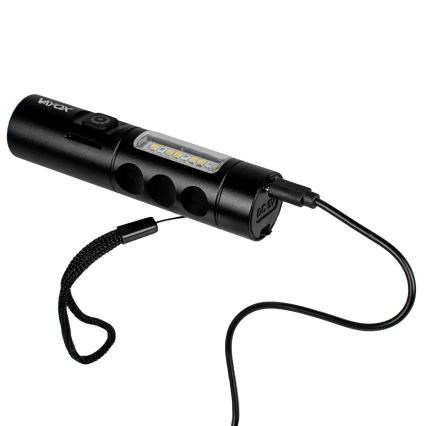 LED Pritemdomas įkraunamas žibintuvėlis su raudonas šviestuvas LED/5W/5V IPX4 250 blizgus 2000 mAh