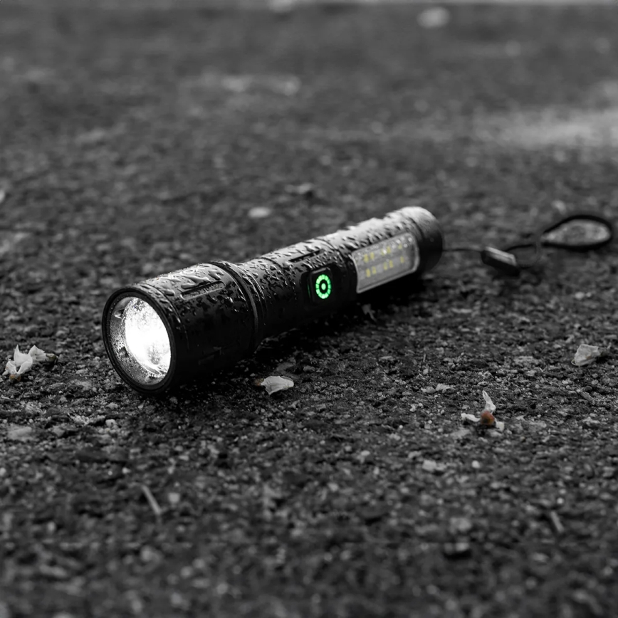 LED Pritemdomas įkraunamas žibintuvėlis su raudonas šviestuvas LED/5W/5V IPX4 260 blizgus 2000 mAh