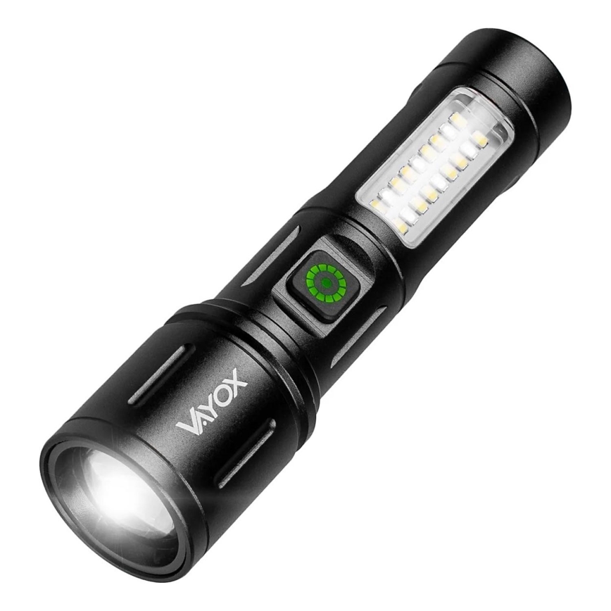 LED Pritemdomas įkraunamas žibintuvėlis su raudonas šviestuvas LED/5W/5V IPX4 260 blizgus 2000 mAh
