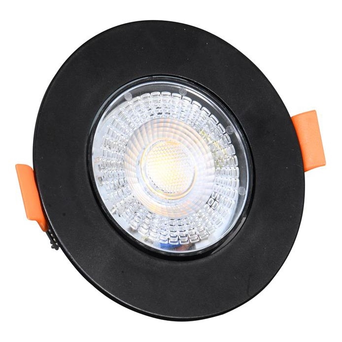 LED pritemdomas įleidžiamas lubinis šviestuvas ZITA LED/3/5/7W/230V 3000/4000/6000K diametras 9 cm juoda